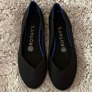 Rothy’s Flats Black Women’s size 6 EUC!